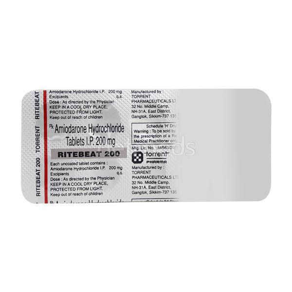 Ritebeat 200mg Tablet 10'S - Arrhythmiasis