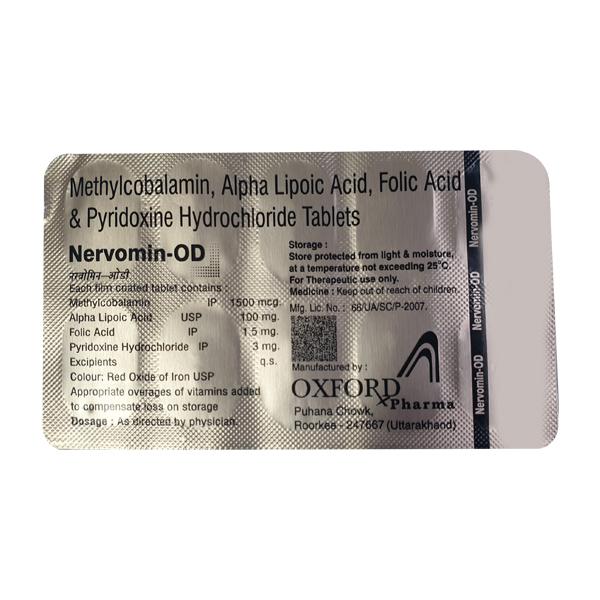NERVOMIN OD Tablet 10's - Supplements-Vam