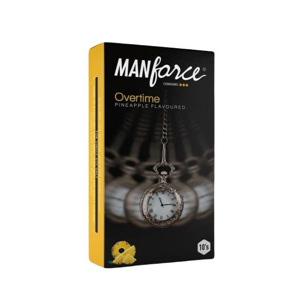 Manforce Overtime Condoms - Pineapple 10's - Plain/Flavoured Condoms