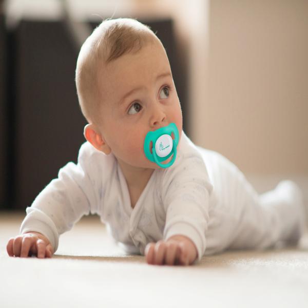 R for Rabbit Baby Apple Pacifier Ultra Light Soft Silicone Nipple for Kids of 6 Months - Green 1's - Pacifiers & Teethers