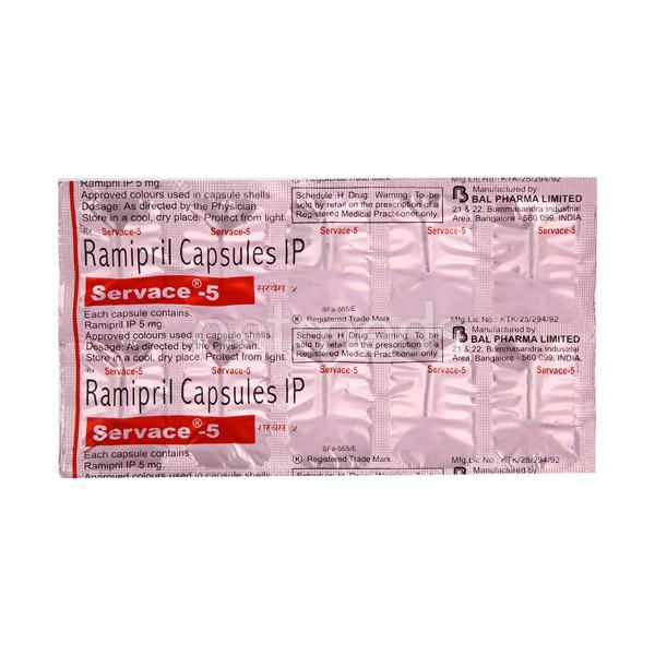 Servace 5mg Capsule 10'S - Hypertension-ACE