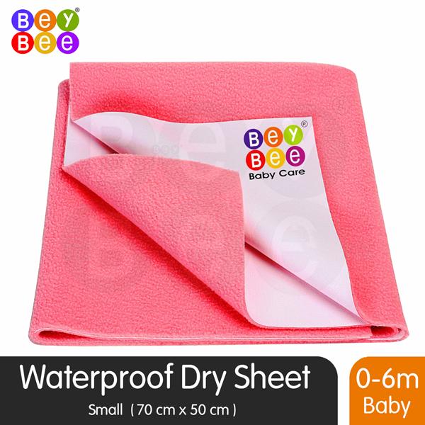 Netmeds | BeyBee Baby Care Waterproof Bed Protector Sheet - Salmon Rose (S) 2's