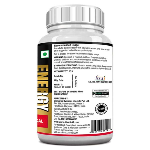 MuscleXP Men Sports Daily Vital Energy Tablet 90's - Workout Essentials