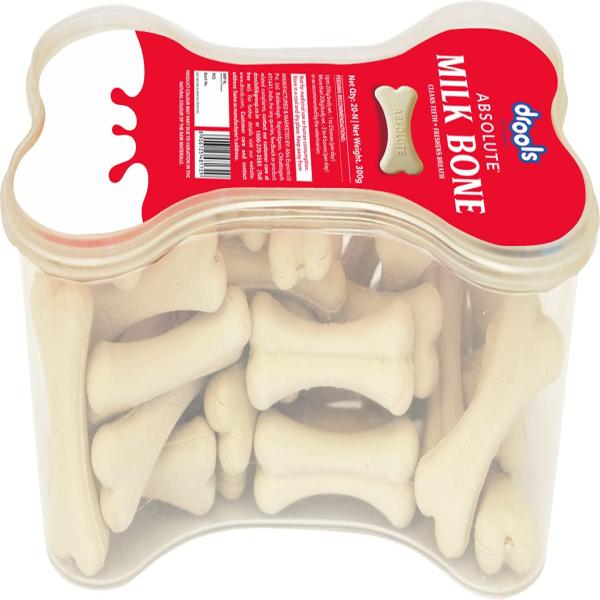 Netmeds | Drools Absolute Milk Bone Jar, Dog Treats - NEW 20's