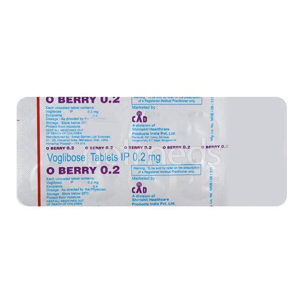 O Berry 0.2mg Tablet 10'S - Diabetes-Ant