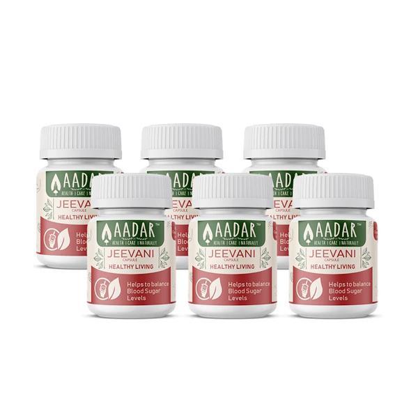Aadar Jeevani Supports Healthy Blood Sugar Levels (Pack Of 6) 60's - Diabetes (Fitness)