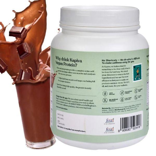 Kapiva Vegan Protien Post-workout Powder - Chocolate Flavour 1 kg - Health Products