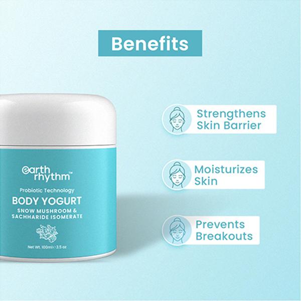 Earth Rhythm Snow Mushroom & Saccharide Isomerate Body Yogurt 100 gm - Body Butter