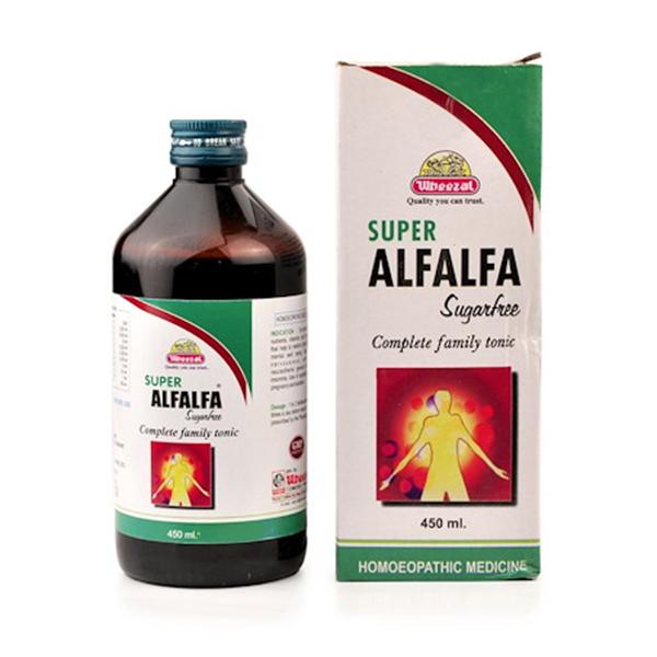 Netmeds | Wheezal Super Alfaalfa (Sugar Free) Tonic 450 ml