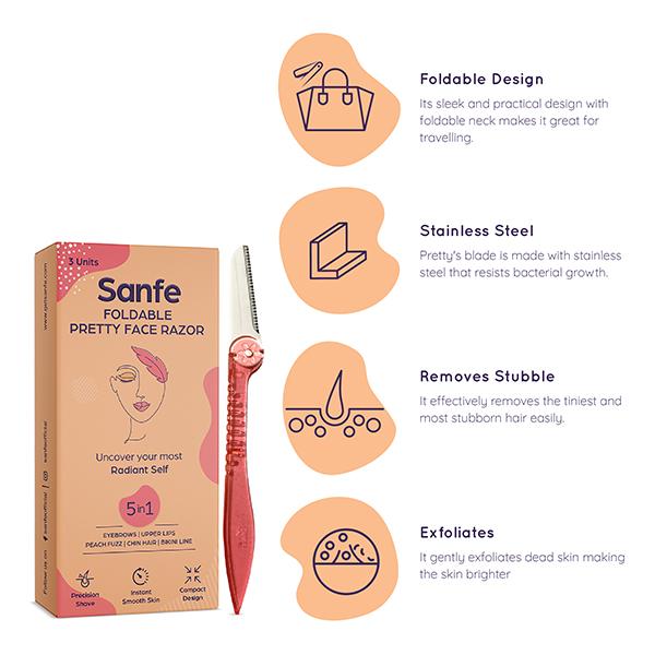 Sanfe Foldable Pretty Face Razor 3's - Shaving & Hair Removal