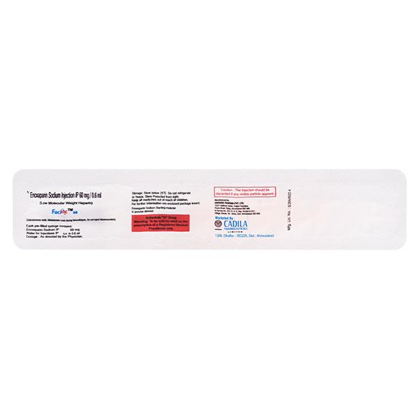 Faciloc 60mg Injection 0.6ml - Blood Clot-Ant