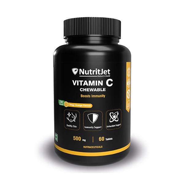 Netmeds | NutritJet Vitamin-C 500 mg Chewable Tablet 60's
