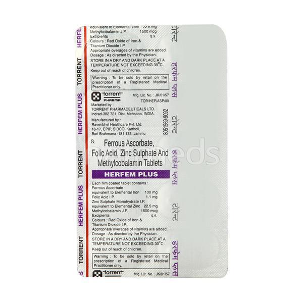 Herfem Plus Tablet 10'S - Anaemia-VMA