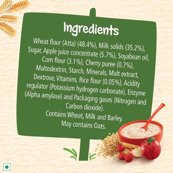 Nestle Cerelac Stage 2 (8 Months+) Powder - Wheat Apple Cherry 300 gm (Refill Pack) - Baby And Infant Supplements