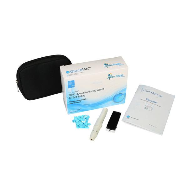 Apollo Sugar Glucome Glucometer + Glucome Strips 25's + Diabetes Foot Wear Voucher (Worth Rupees 500) - Blood Glucose Monitors/Strips