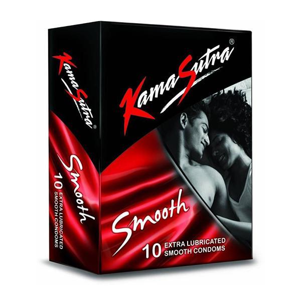 Kamasutra Smooth Extra Lubricated Condoms 10's - Plain/Flavoured Condoms