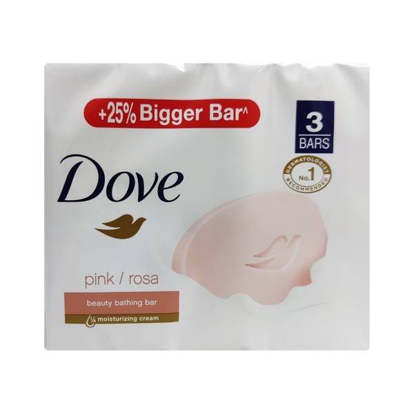 Netmeds | Dove Pink & Rosa Beauty Bathing Bar Soap (Pack of 3 x 125 gm)