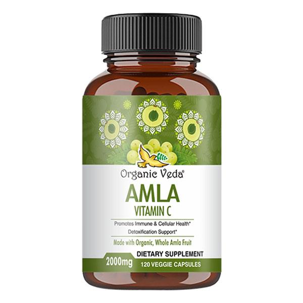 Organic Veda Amla Vitamin C 2000 mg Veg Capsule 120's - Pure Herbs