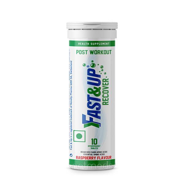 Netmeds | Fast&Up Recover Post Workout Tablets - Raspberry Flavour 10's