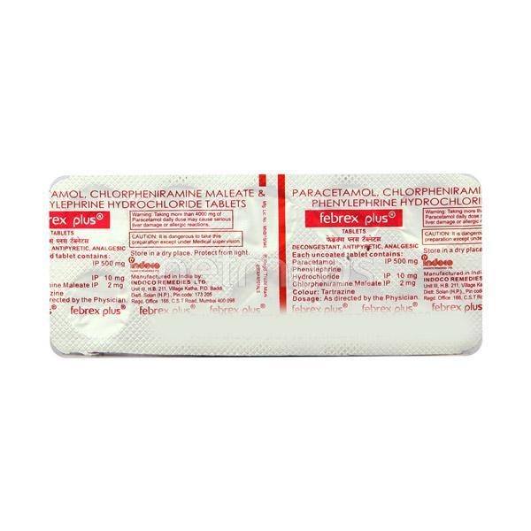 Febrex Plus Tablet 10'S - Cough And Cold-Cou