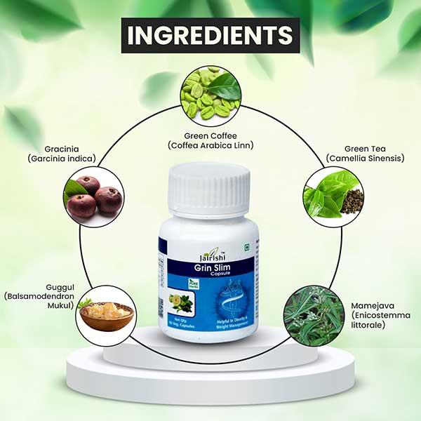 Jairishi Grin Slim Veg Capsule 60's - Speciality Medicines
