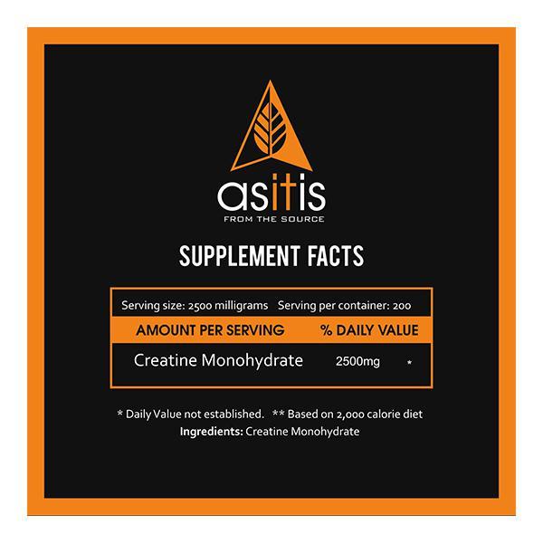 AS-IT-IS Nutrition Creatine (Monohydrate) Powder 500 gm - Workout Essentials
