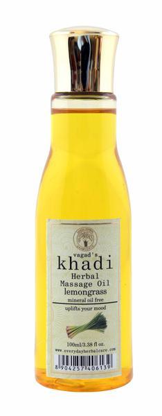 Vagad's Khadi Herbal Massage Oil - Lemongrass 100 ml - Massage Oils