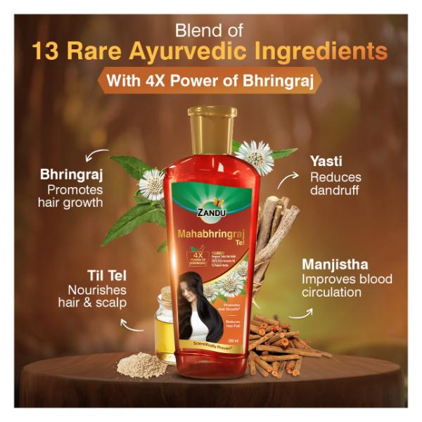 Zandu Mahabhringraj Tel Hair Oil 200 ml - Hair Oils
