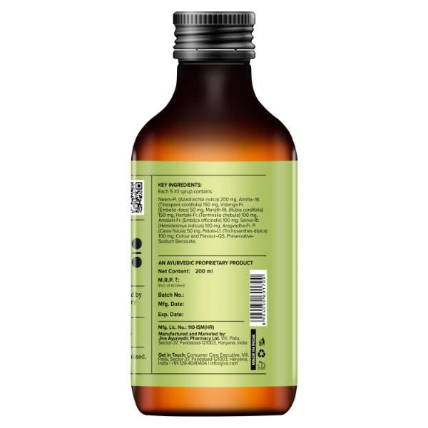 Jiva Ayurveda Neem Syrup 200 ml - Pure Herbs