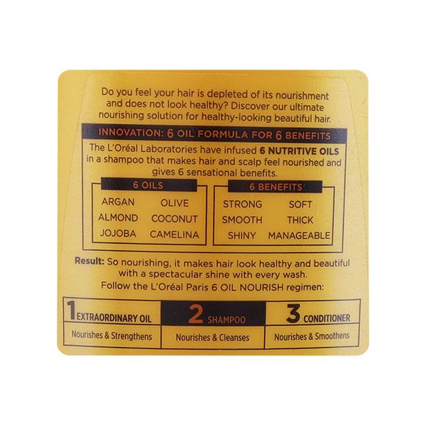 L'Oreal Paris 6 Oil Nourish Nourishing Shampoo 192.5 ml - Shampoos
