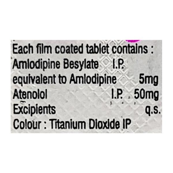 AMLOLIGHT AT 50mg Tablet 10's - Hypertension-Cal