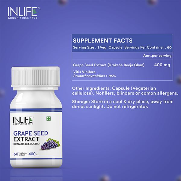 INLIFE Grape Seed Extract Capsules 60's - Vital Health