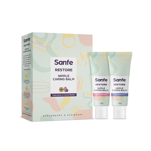 Sanfe Restore Nipple Caring Balm - Calendula & Cocoa Butter (Pack of 2 x 15 gm) - Breast Care Creams
