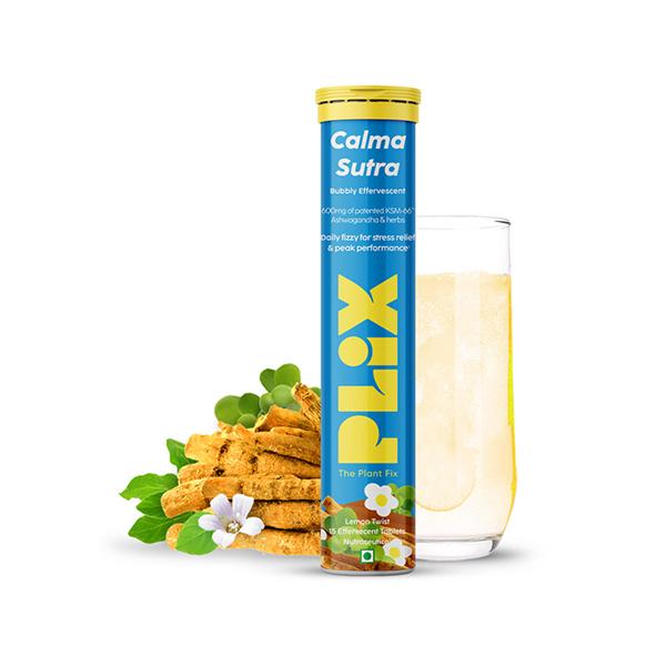 Netmeds | Plix The Plant Fix Ashwagandha Ksm-66 Gold Standard With Bhringraj & Brahmi 15 Effervescent Tablets 1's