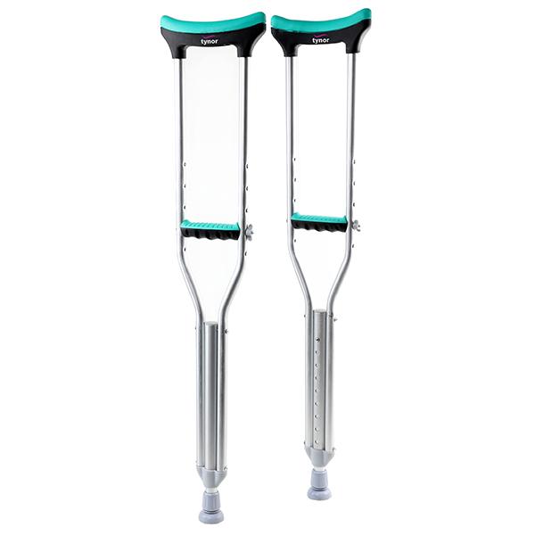 Tynor Auxiliary Crutch (M) (L 21) - Silver - Wheelchairs & Walking Sticks