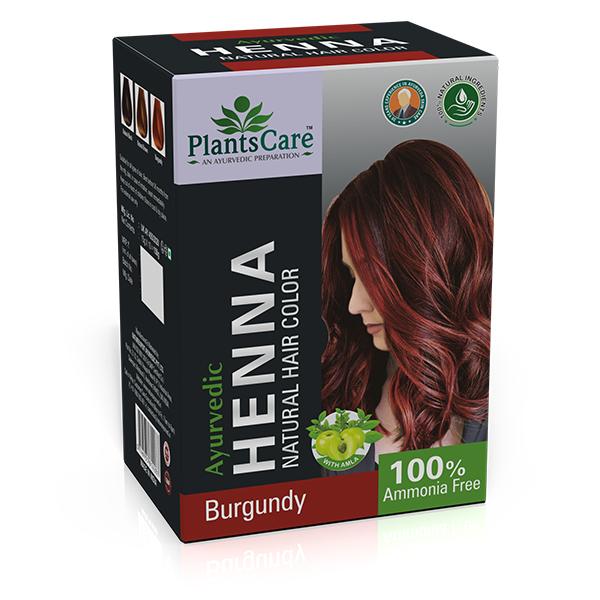 Plantscare Henna Natural Hair Colour - Burgundy 240 gm - Henna