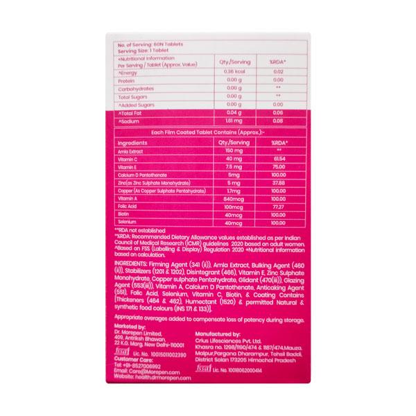 Dr. Morepen Biotin+ Advanced Tablet 60's - Hair & Skin