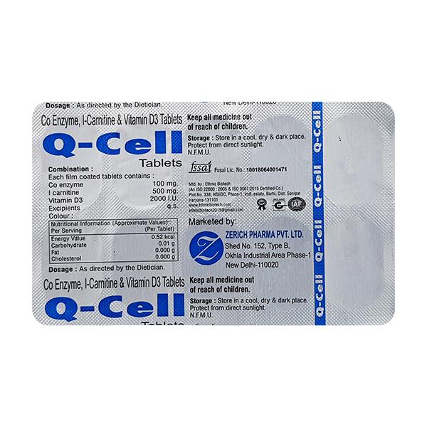 Q CELL Tablet 10's - Supplements-Vam