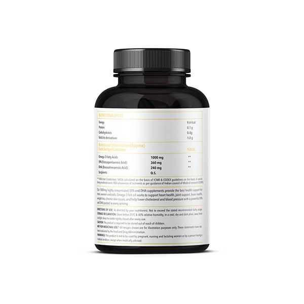 Zingavita Omega 3 Fish Oil 1000 mg Softgel Capsule 60's - Omega Fish Oil Fatty Acids