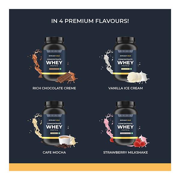 Nutrabay Gold Concentrate Whey Protein - Rich Chocolate Cream 1 kg - Whey Proteins
