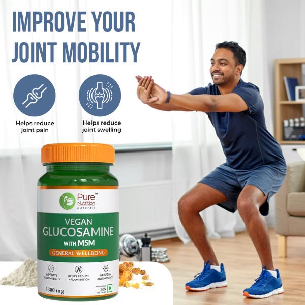 Pure Nutrition Vegan Glucosamine with MSM 1500 mg Veg Tablet 60's - Vital Health