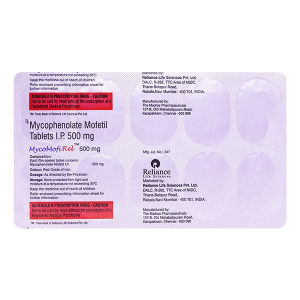 MYCOMOFIREL 500 Tablet 10's - Immune Suppression