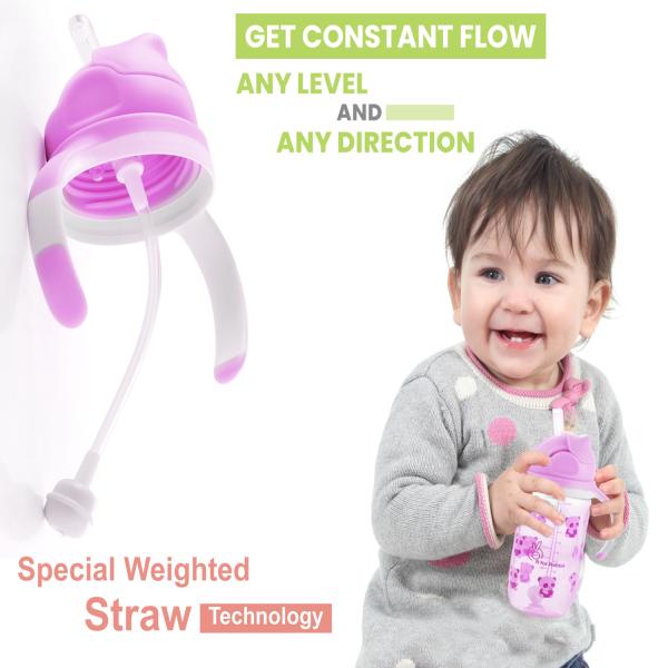 R For Rabbit Bubble Straw Sippers - Pink 1's - Pacifiers & Teethers