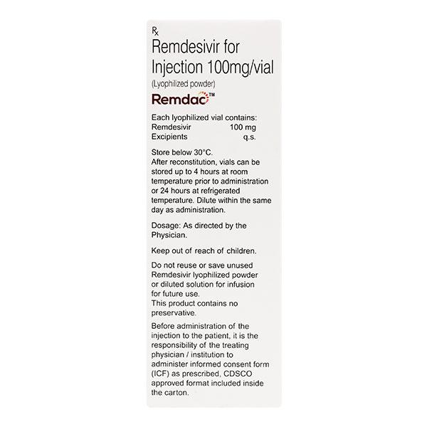 REMDAC Injection 1's - Viral infections-Ant