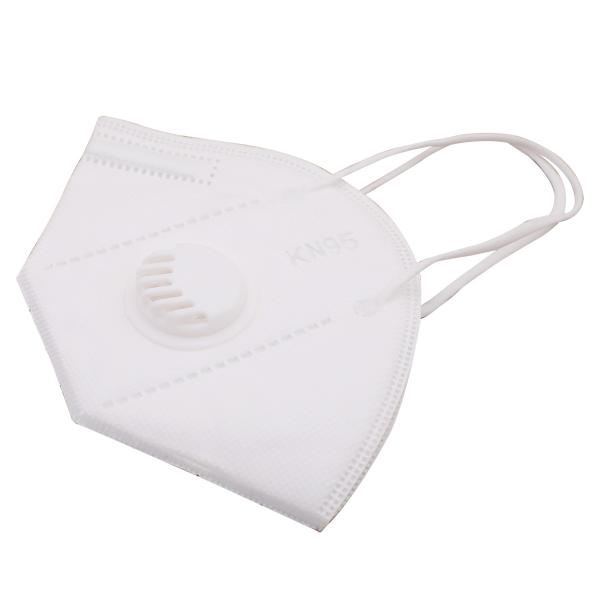 KN95 Face Mask With One Valve (Adult Free Size) - White (Pack of 1) - Face Mask