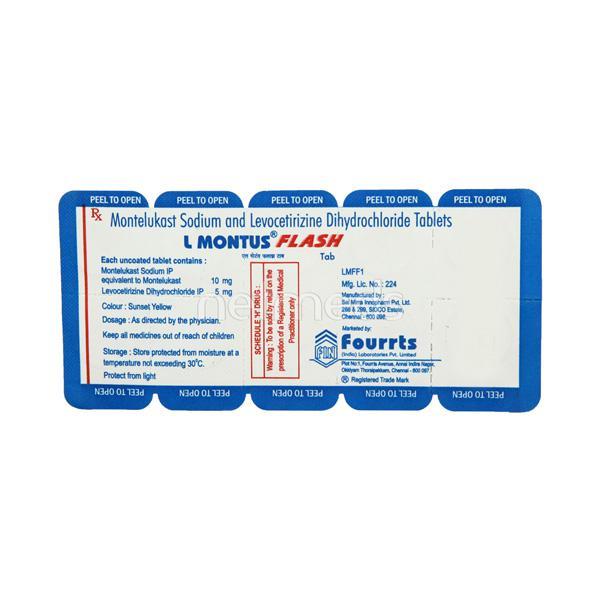 L Montus Flash Tablet 10'S - Allergies-Ant