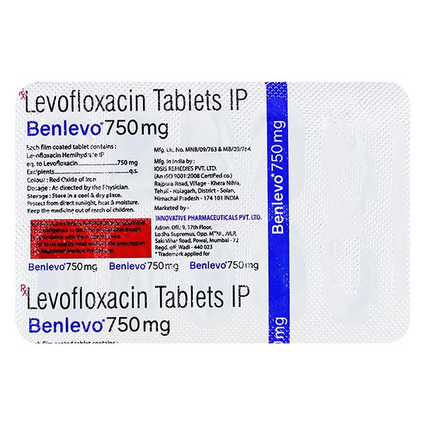 BENLEVO 750mg Tablet 10's - Bacterial Infections-Qui