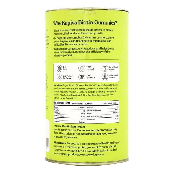 Kapiva Biotin with Aloe Vera Gummies 30's - Health Products