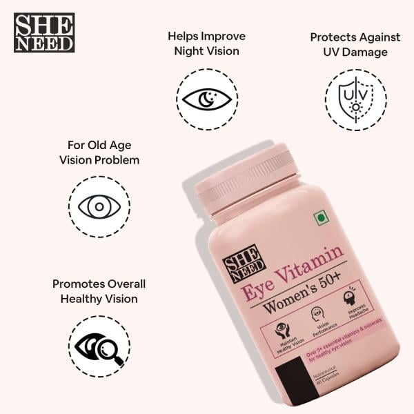 Sheneed Womens Eye Vitamin 50+ Supplement Capsule 60's - Women Health