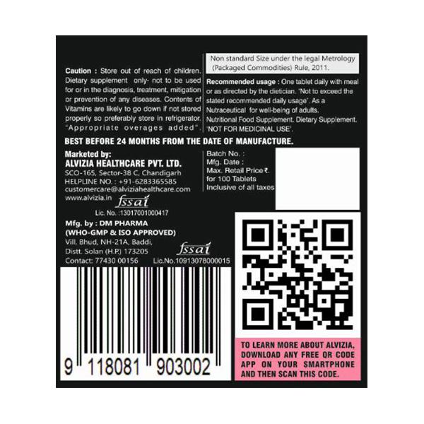 Alvizia Multivitamins for Women Veg Tablet 100's - Multi-Vitamins